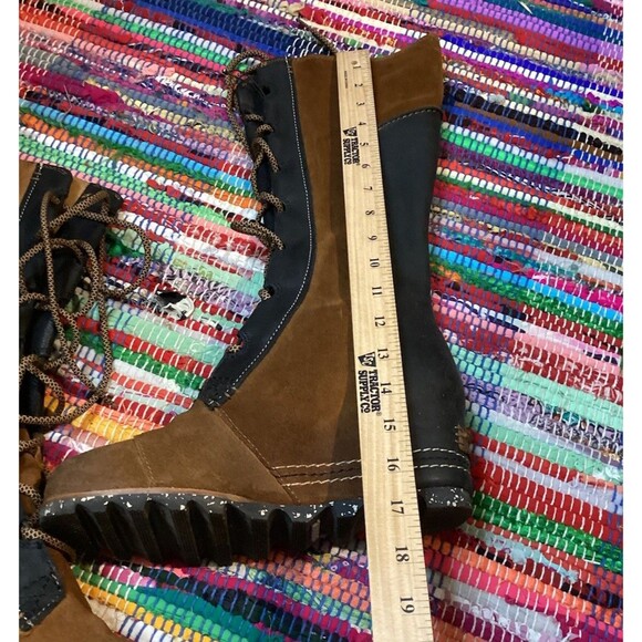 SOREL CATE THE GREAT WEDGE Chestnut Brown Waterproof LACE UP Women's Boots Sz 9 - Picture 16 of 16